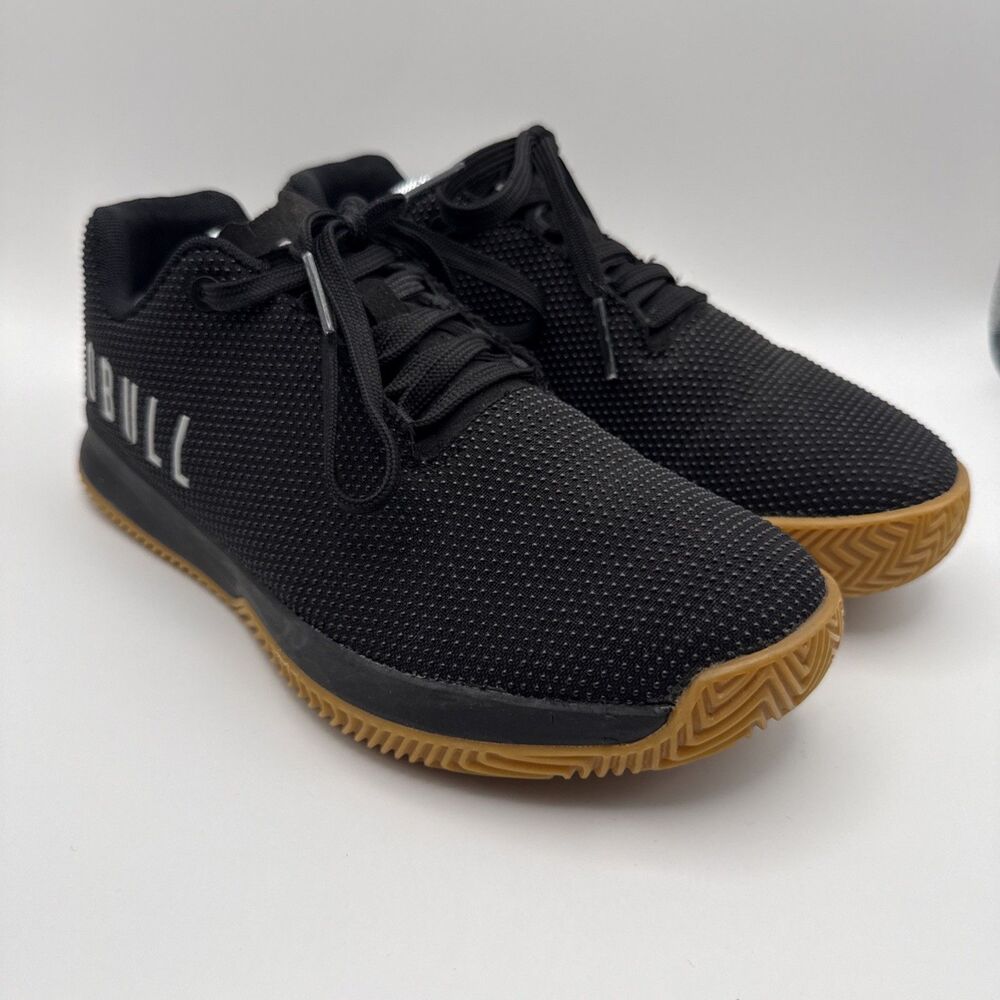 NOBULL Womens 8 Black Trainer Sneakers Gum Sole Athletic Superfabric Mens 6.5